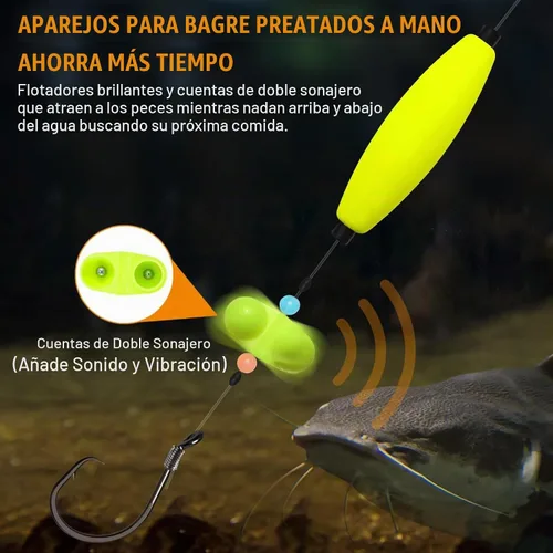 Vista 2 de Dovesun Catfish Rig Santee Cooper Rig Catfish Takedown Rig for Bank Fishing