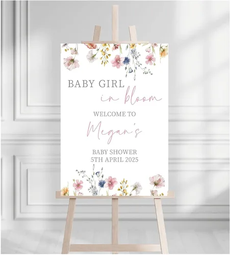 Vista 7 de Letrero de bienvenida para baby shower, personalizable, con texto en inglés «We Can Bearly Wait» Neutral Cute Teddy Bear Theme, varios tamaños
