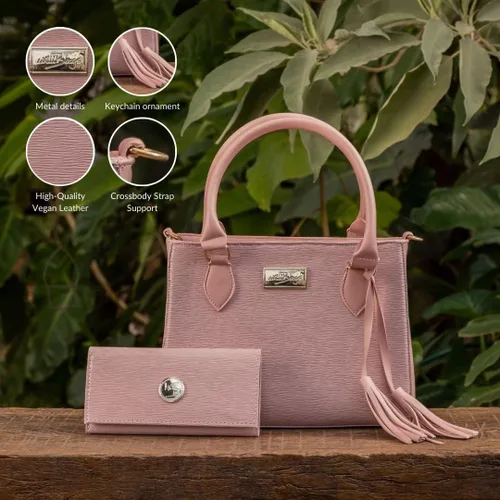 Vista 3 de WilliBags Conjunto de moda para mujer bolsa de mano convertible + cartera, correa extraíble, bolsa con asa superior, bolsos, bolsa 2 piezas