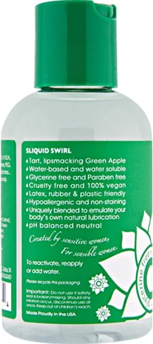 Vista 2 de Sliquid Swirl Intimate Lubricante Verde Tarta de Manzana - 4.2 fl oz