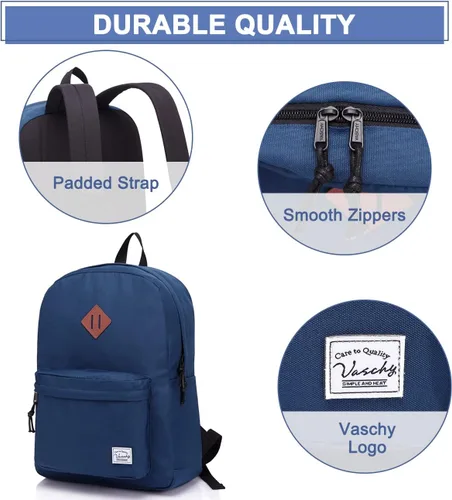 Vista 4 de Mochila ligera Vaschy, de 5.28 galones, impermeable, plegable para deportes como senderismo, Azul, M