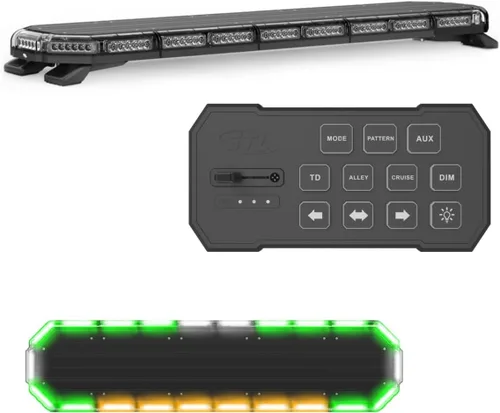 Vista 24 de SpeedTech Lights K-Force Elite 47 Barra de luz LED de tamaño completo – 132 LEDs, 396W Luz de advertencia de emergencia de montaje en techo