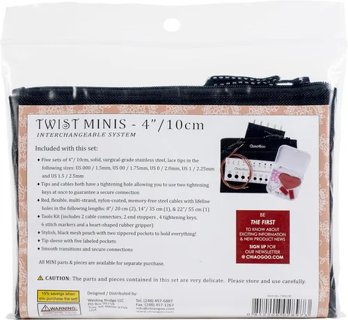 Vista 3 de ChiaoGoo Twist SS Mini Set, 4 pulgadas (10 cm)