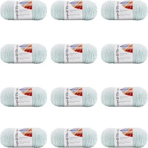 Vista 34 de MICHAELS Paquete de 12: Hilo sólido Soft Classic™ de Loops & Threads®