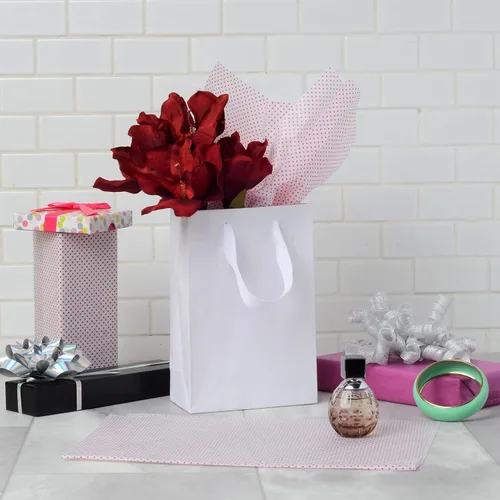 Vista 6 de Prime Line Packaging Bolsas de Regalo de Papel Kraft, Mini Bolsas de Regalo de Papel con Asas para Baby Showers, Bautizo, Bodas, Fiestas, Recuerdos