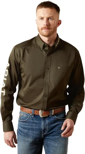 Vista 3 de Ariat Camisa de sarga con logotipo del equipo para hombre