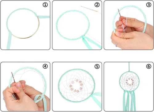 Vista 3 de Onwon 10 aros de metal de macramé para atrapasueños, proyectos de macramé, coronas y manualidades, 5 tamaños diferentes, 2/3/4/5/6 pulgadas