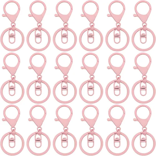 Vista 11 de 30 llaveros con cierre de langosta para hacer joyas, coloridos clips de gatillo giratorios de metal con cierres giratorios, clips de gancho, anillo