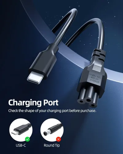 Vista 2 de Superer - Cargador USB C de 65 W para laptop Lenovo ThinkPad X1 Carbon T16 T14 T14s T15 E14 E15, Yoga 6 7, IdeaPad Slim 3 5, Chromebook C330 S330
