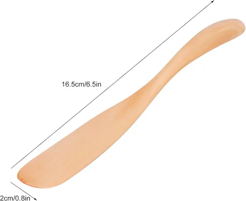 Vista 7 de Zerodis 5 cuchillos de mantequilla japoneses de madera para cocina casera con diseño de asa, adecuado para mantequilla, salsa de mostaza, mayonesa