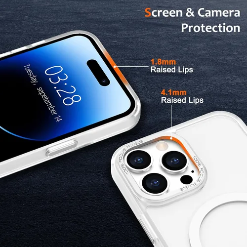 Vista 892 de Anuck - Funda magnética para iPhone 11 compatible con MagSafe, carcasa trasera mate translúcida dura, borde de TPU, delgada, resistente a impactos