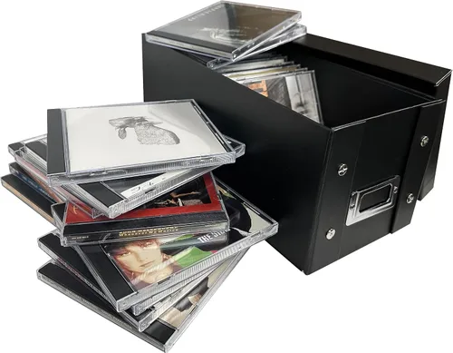 Vista 2 de CheckOutStore Caja de almacenamiento para CD Jewel Cases - Organiza y protege tu colección de música - Capacidad para 29 CD - Fácil montaje - Diseño