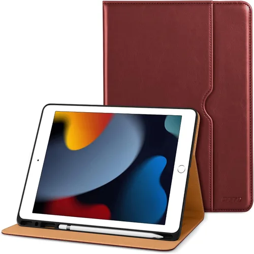 Vista 39 de DTTO Funda para iPad de 9ª/8ª/7ª Generación de 10.2 Pulgadas 2021/2020/2019, Funda de Soporte Folio Empresarial de Cuero Premium con Soporte