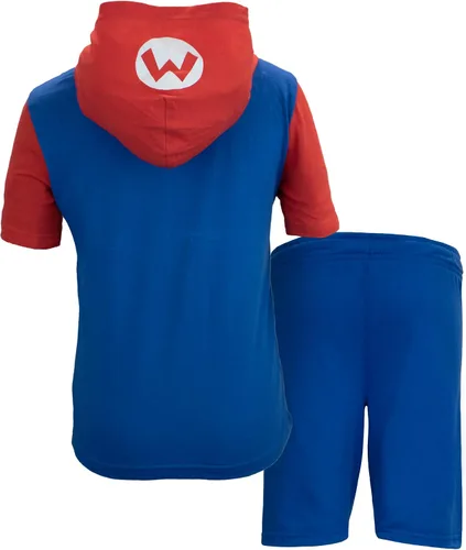 Vista 5 de Nintendo Personajes Super Mario - Disfraz ligero de manga corta con capucha y pantalones cortos