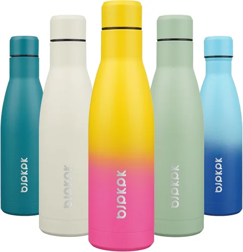Vista 118 de [Usado] BJPKPK Botella de agua pequeña aislada de 12 onzas, frasco a prueba de A-azul