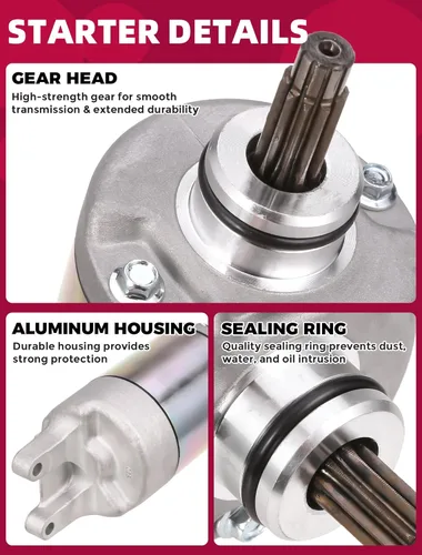 Vista 5 de Motor de arranque para Honda FourTrax 300 TRX300 TRX300FW ATV 1988-2000 TRX250 1987 ATC250 SX ATC 250 ES Big Red 246cc 31200-HC4-023 31200-HC4-033