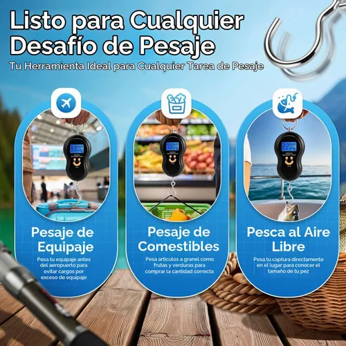 Vista 7 de Flexzion Báscula de peso portátil para equipaje, capacidad de peso de 110 libras, báscula de equipaje digital de viaje con pantalla LCD