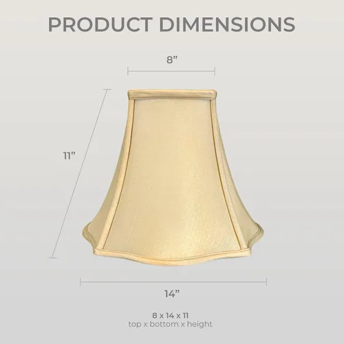 Vista 6 de Royal Designs, Inc. BS-702-14AGL - Pantalla de campana cuadrada exterior con parte inferior acampanada, color dorado antiguo, 6 x 14 x 11 pulgadas