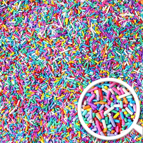 Vista 3 de Sprinkle Pop Ultimate Unicorn Rainbow Jimmies - Mezcla de espolvoreos, rosa, morado, verde, azul, amarillo, naranja, rojo y blanco, gránulos