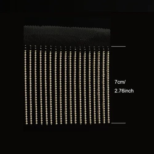 Vista 4 de 1 yarda de aleación de flecos de costura con cuentas de cinta de encaje cadena de borla para accesorios de ropa y decoración de manualidades DIY