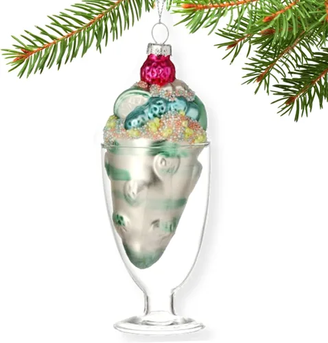 Vista 3 de Adornos de vidrio soplado para árbol de Navidad, juego de 2