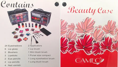 Vista 4 de Cameo Kit de maquillaje de tren con estuche de aluminio reutilizable para regalo