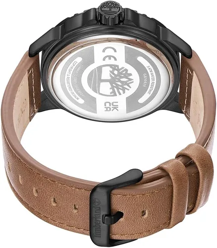 Vista 3 de Timberland Reloj analógico clásico de cuarzo de tres manecillas, Beige Bronceado, Classic