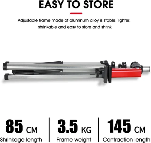 Vista 4 de West Biking Soporte de reparación de bicicletas (máximo 85 libras) – Soporte de trabajo plegable ajustable para bicicleta con liberación rápida