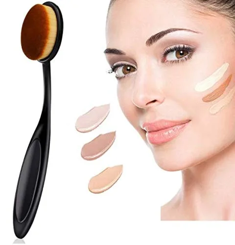 Vista 6 de 2 brochas de maquillaje para mezclar líquidos, crema o polvo impecable, 2