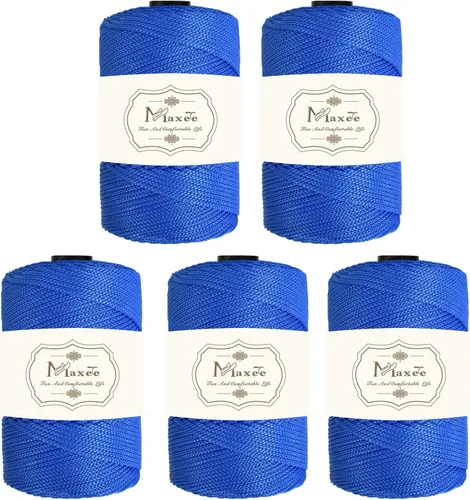 Vista 10 de Cordón de macramé de poliéster de alta calidad de 0.118 in × 218 yardas, 0.118 in, 100% polipropileno, ideal para ganchillo, ganchos de pared