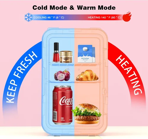 Vista 4 de Mini refrigerador para el cuidado de la piel para dormitorio A-blanco-espejo