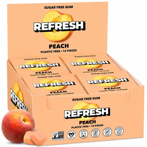 Vista 10 de Refresh Gum Garden Mint, goma de mascar de xilitol natural sin azúcar