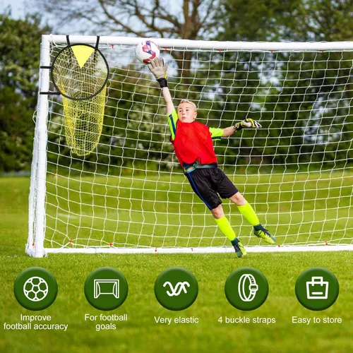 Vista 3 de Football Target Net, 16" Easy-to-Attach Soccer Goal Net, Soccer Target Goal for Shooting Training, Improves Accuracy, for Shooting Accuracy