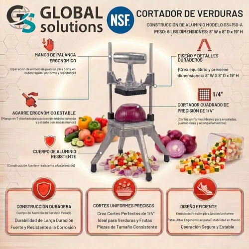 Vista 6 de GS4150-A Picador de 1/4 de pulgada, aluminio, NSF