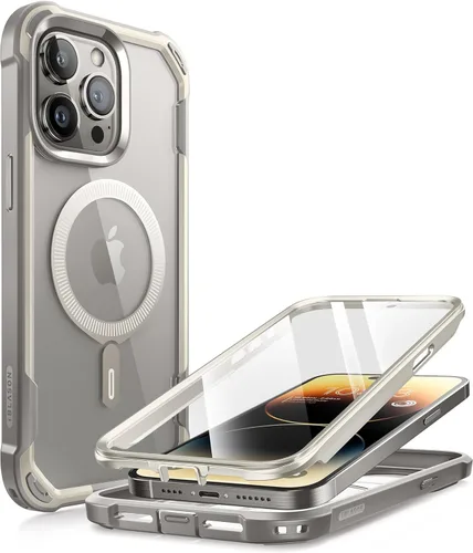 Vista 8 de i-Blason Funda para iPhone 15 Pro Max compatible con carcasa MagSafe, funda transparente para teléfono celular, funda protectora robusta [Ares]