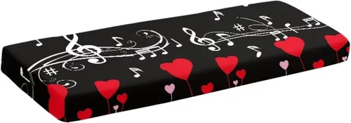 Vista 86 de Cubierta antipolvo para teclado de piano de llama, cubierta protectora de teclado de música elástica para pianos eléctricos digitales