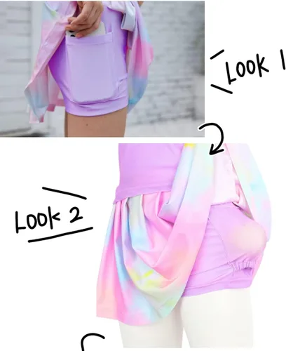 Vista 5 de MODAFANS Conjunto deportivo de camiseta sin mangas y pantalón corto para niñas