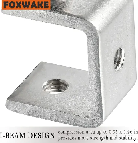 Vista 3 de Abrazaderas C de acero inoxidable mini de 1 pulgada para montaje, abrazaderas U metálicas resistentes para trabajo en metal, abrazadera