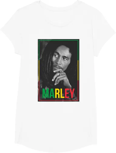Vista 23 de Camiseta blanca oficial de Bob Marley Photo S Negro