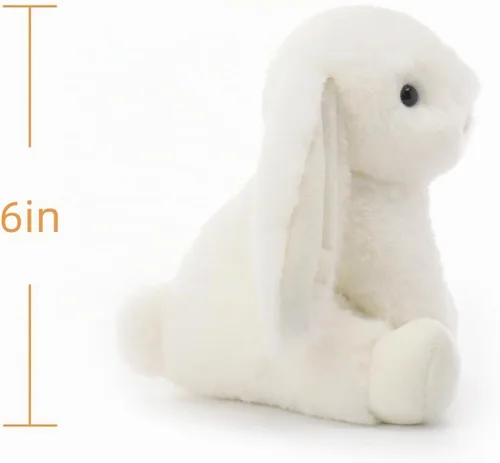 Vista 5 de Apricot Lamb Conejito crema suave animales de peluche juguetes de peluche 6