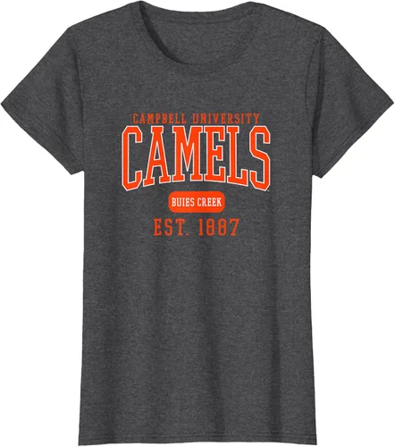 Vista 4 de Campbell University Camiseta Fighting Camels Est. Date, Gris