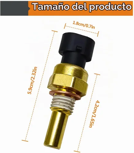 Vista 2 de Sensor de temperatura del refrigerante del motor compatible con Chevy Avalanche Impala Trailblazer Suburban 1500 2500 HD Express Silverado GMC Envoy