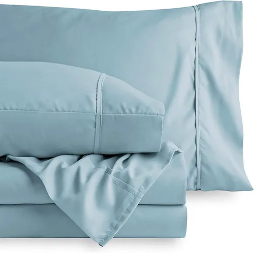 Vista 9 de Sábanas de algodón de parcal de 600 hilos para cama de tamaño doble, sábanas de algodón de percal, tamaño doble, doble bolsillo, sábanas de algodón