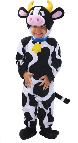 Vista 5 de Spooktacular Creations Disfraz de vaca bebé bonito conjunto de lujo para niños disfraz de fiesta de granja de Halloween