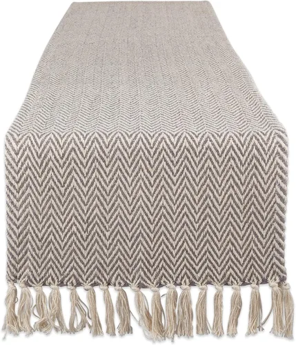 Vista 29 de DII Woven Basic - Camino de mesa Chevron de la colección de mesa, 15 x 72 pulgadas, gris
