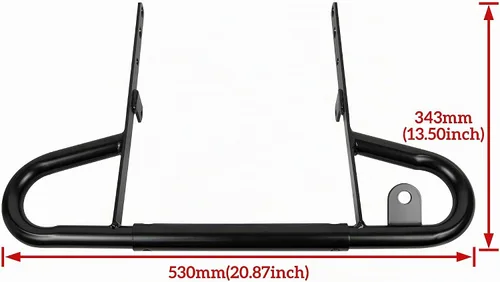 Vista 6 de SAUTVS Barra de agarre trasera ancha para Yamaha Raptor 700 700R 2006-2026 Black Iron Rear Bumper, Heavy Duty Back Steel Handle Powder Coated Grab