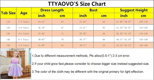 Vista 7 de TTYAOVO Girl Flower Pageant Princess Party Tulle Dress
