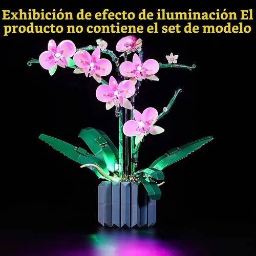 Vista 7 de GEAMENT - Kit de luces LED compatible con LEGO Orquídea, juego de iluminación para el modelo de construcción Creator 10311