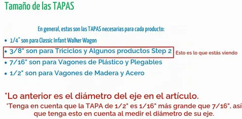 Vista 2 de Quadrapoint Tapacubos para bicicleta/triciclos compatibles con la popular marca Red Wagon, se adapta a ejes de 3/8 de diámetro (negro)