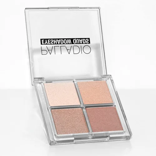 Vista 9 de Palladio Sombra de ojos cuádriceps, aterciopelada pigmentada mate mezclable, acabados metálicos y brillantes, fórmula cremosa, paleta de sombra